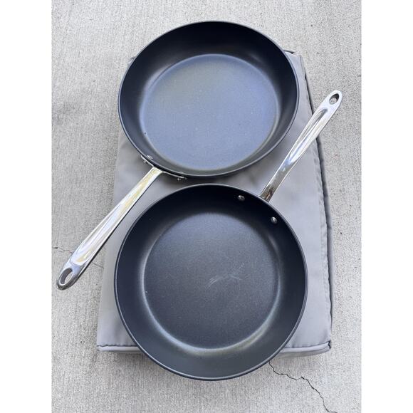 All-Clad Fry Pan Skillet Set 10.5in 26cm Nonstick Stainless Handles Cookware USA - Picture 1 of 10